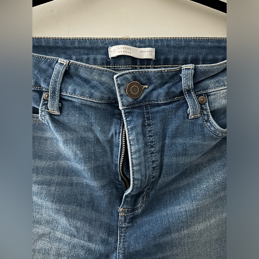 Lauren Conrad Dark Blue Petite High Rise Skinny Denim Jeans 10P